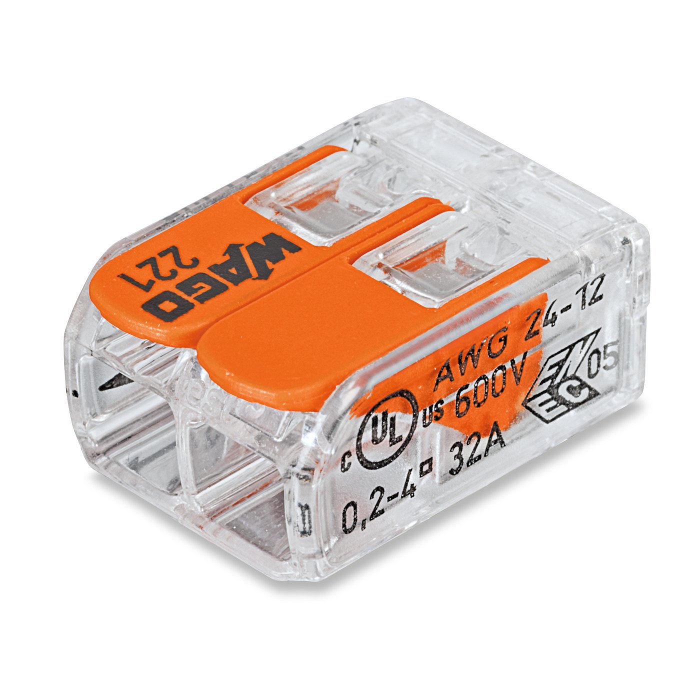 WAGO 221-612 2-LEDER KOBLINGSKLEMME TRANSPARENT 5 STK WAGO 221-612 2-LEDER KOBLINGSKLEMME TRANSPARENT 5 STK