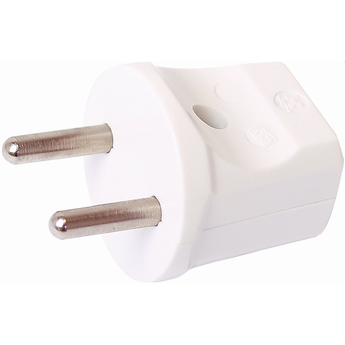 STØPSEL U/JORD RETT HVIT STØPSEL U/JORD RETT HVIT