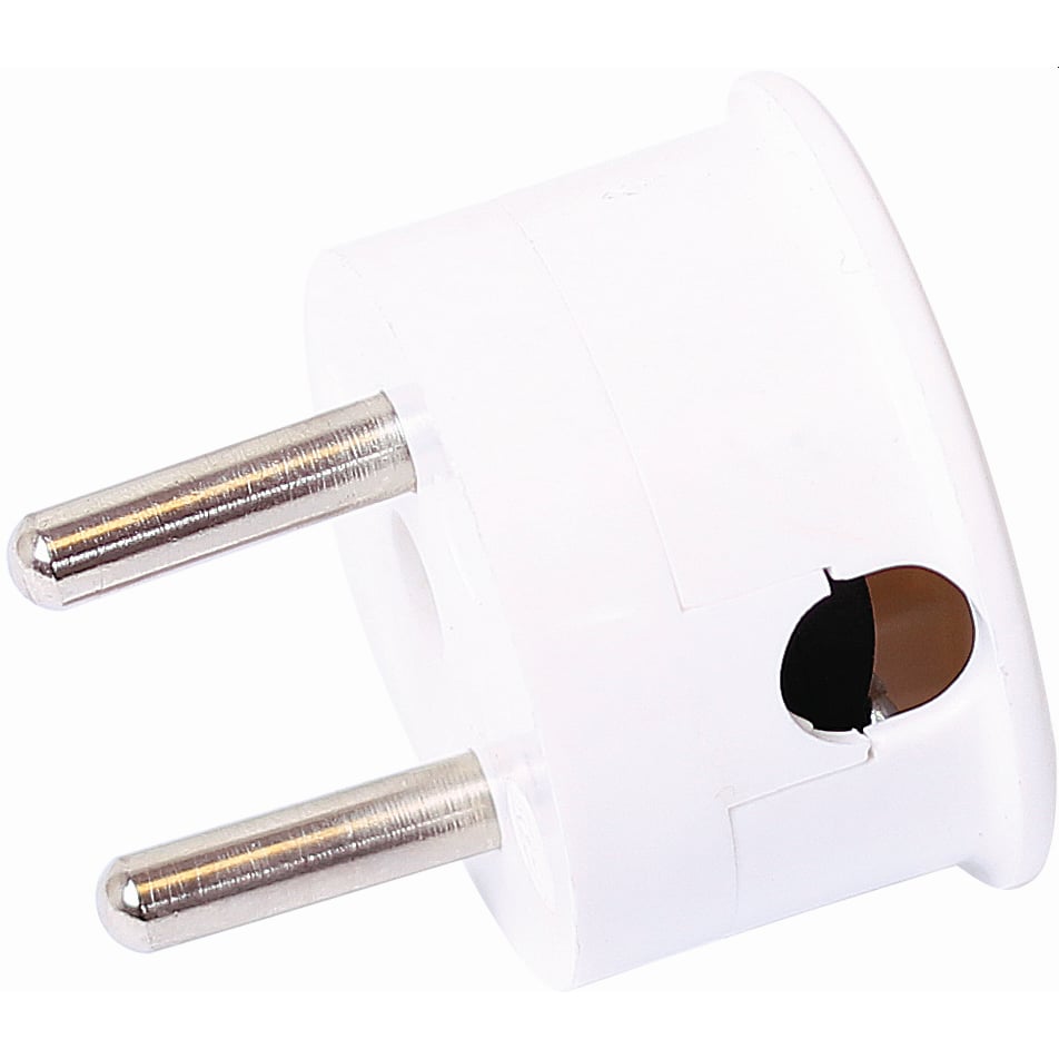 STØPSEL U/JORD SIDE HVIT STØPSEL U/JORD SIDE HVIT