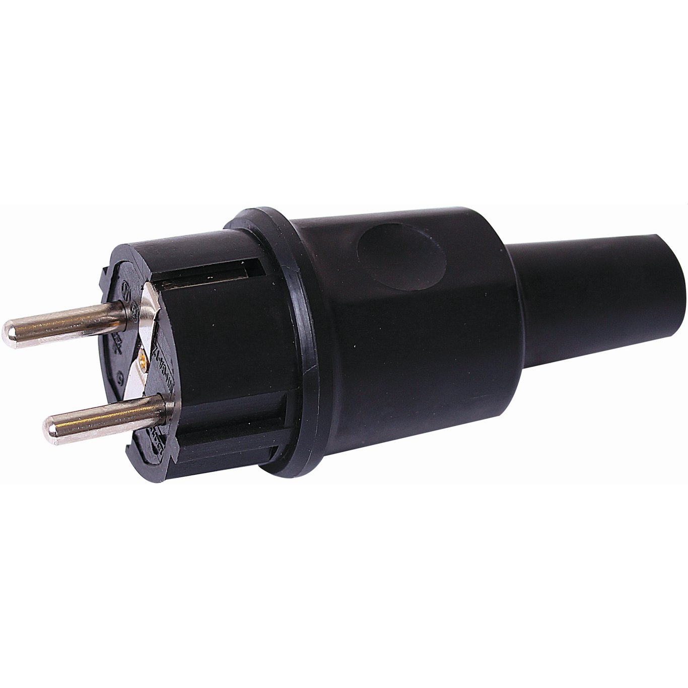 STØPSEL M/JORD GUMMI SORT STØPSEL M/JORD GUMMI SORT