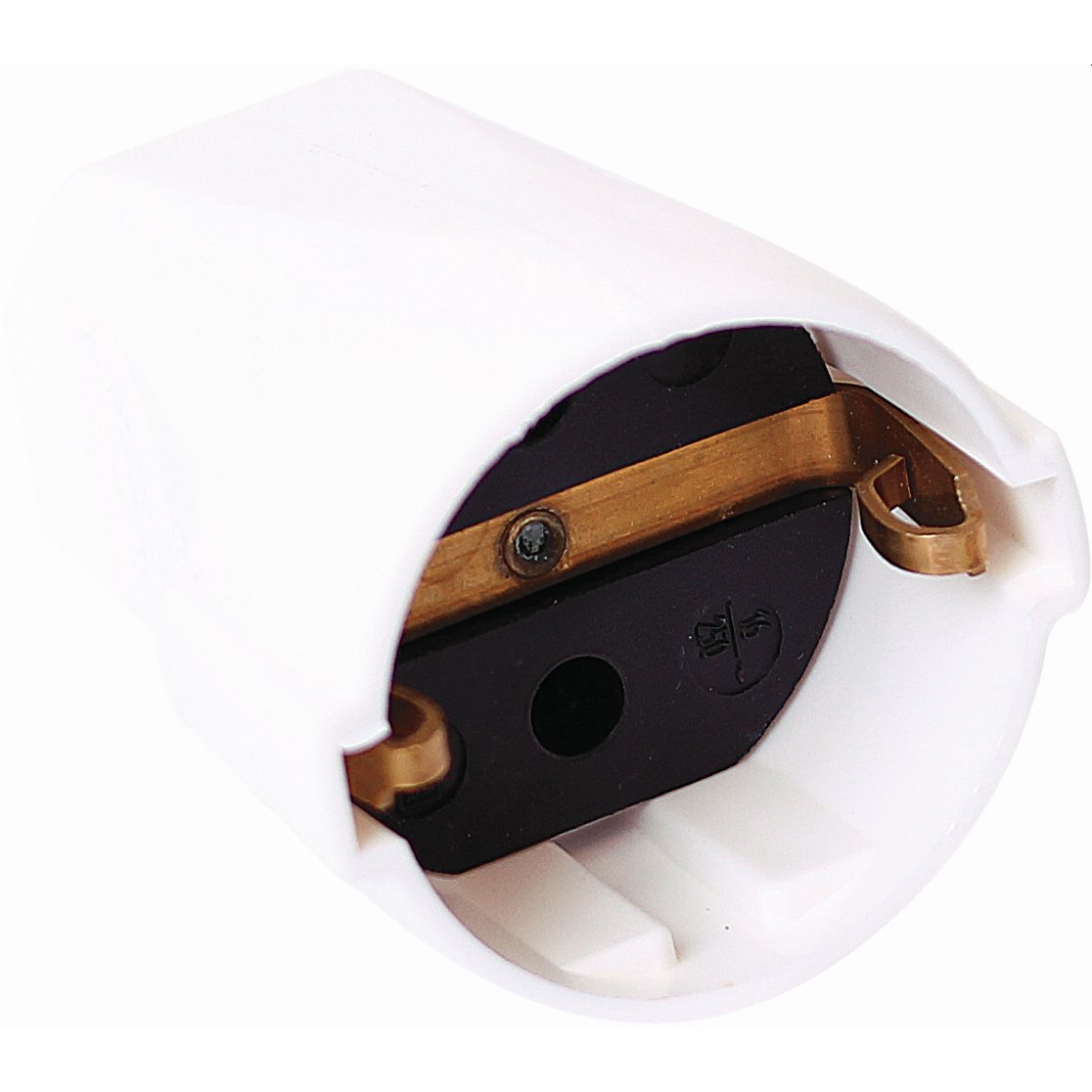 SKJØTEKONTAKT M/JORD HVIT SKJØTEKONTAKT M/JORD HVIT