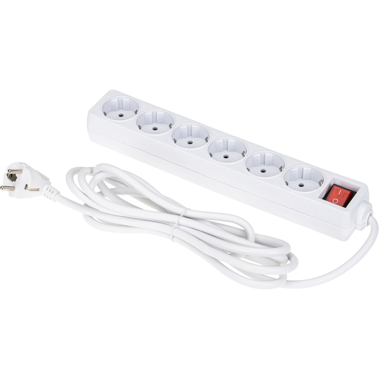 6-VEIS M/JORD & BRYTER 3.0M HVIT 6-VEIS M/JORD & BRYTER 3.0M HVIT