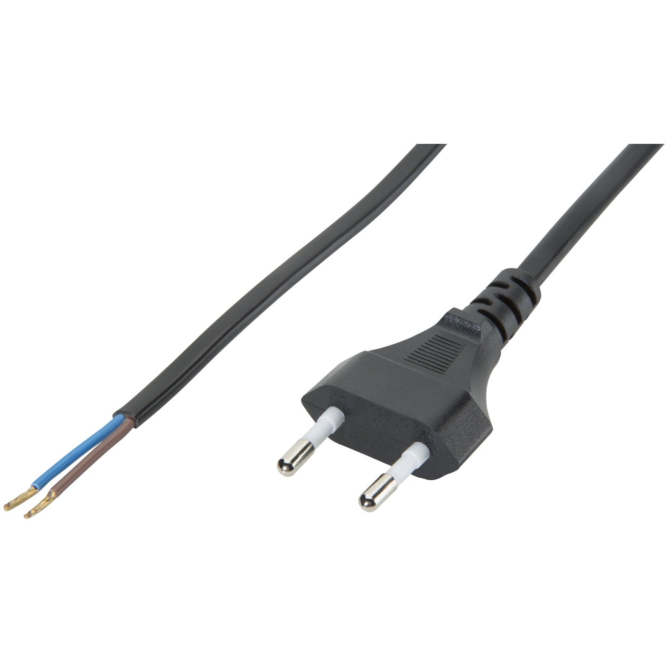 NETTKABEL EUROSTØPSEL PL 2X0.75MM2 - 3M SORT NETTKABEL EUROSTØPSEL PL 2X0.75MM2 - 3M SORT