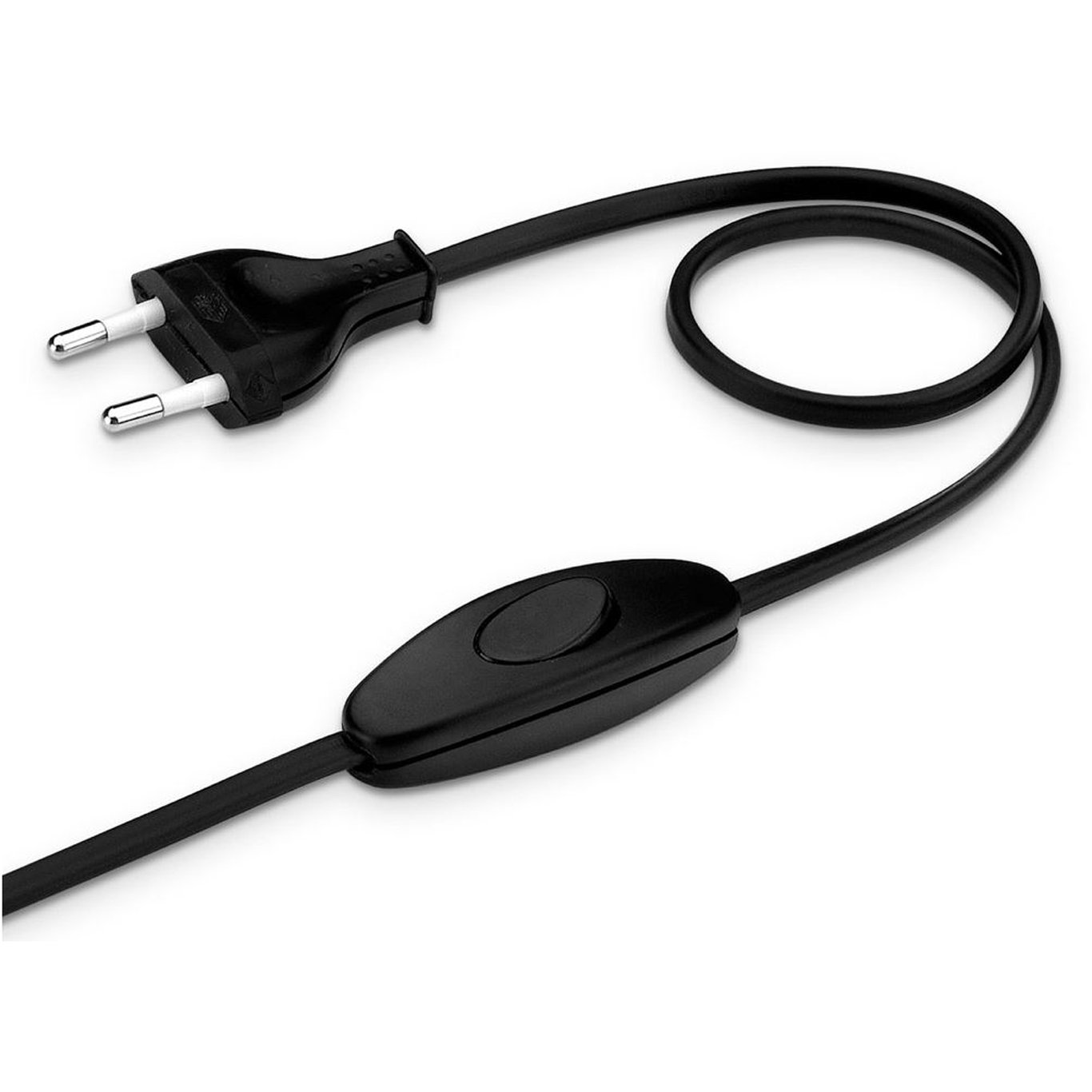 NETTKABEL PL 2X0.75MM2 M/BRYTER 2,5METER SORT NETTKABEL PL 2X0.75MM2 M/BRYTER 2,5METER SORT