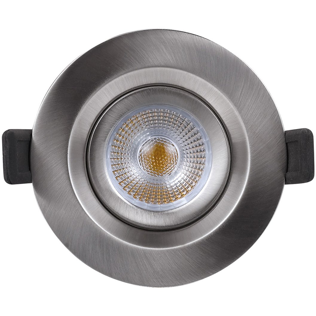TREND GLORIA DOWNLIGHTS COB LED 8W360°, BØRSTET STÅL TREND GLORIA DOWNLIGHTS COB LED 8W360°, BØRSTET STÅL