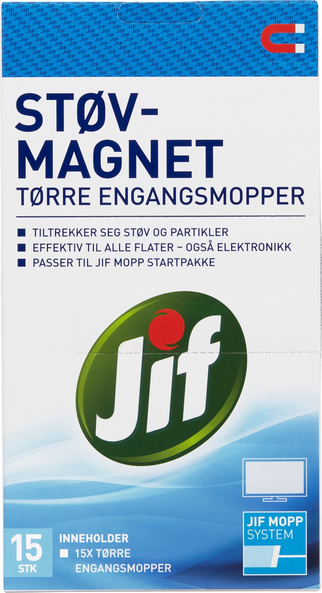 JIF STØVMAGNET TØRRE ENGANGSMOPPE JIF STØVMAGNET TØRRE ENGANGSMOPPE