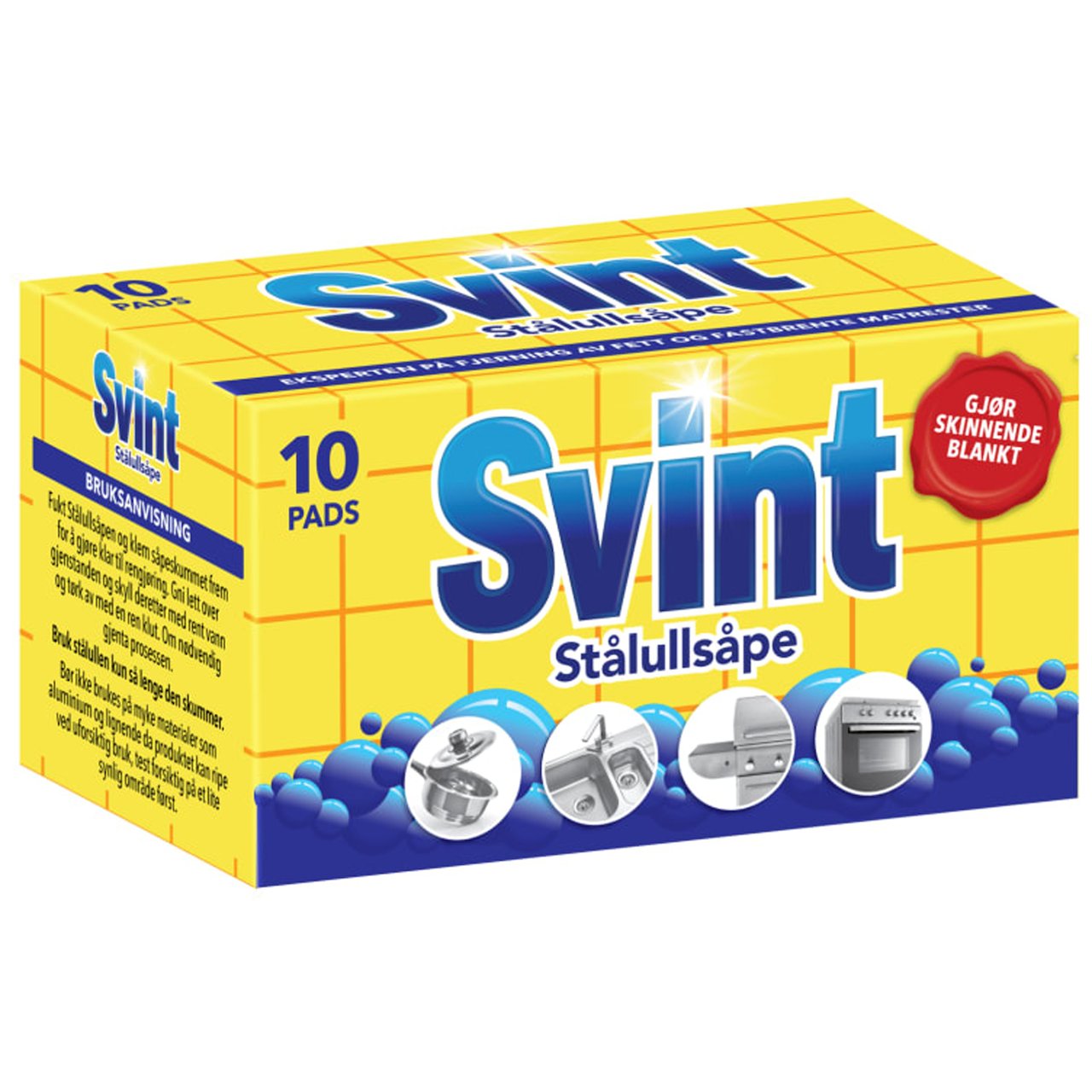 SVINT STÅLULL PADS 10PK SVINT STÅLULL PADS 10PK