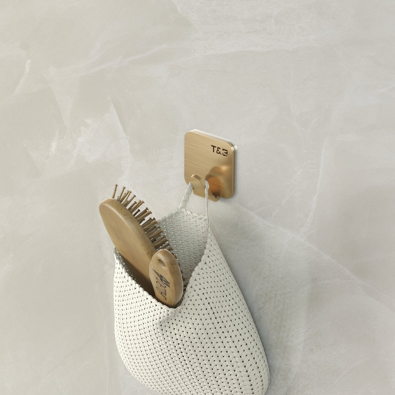 T&B ENKEL KNAGG BØRSTET GULL T&B ENKEL KNAGG BØRSTET GULL