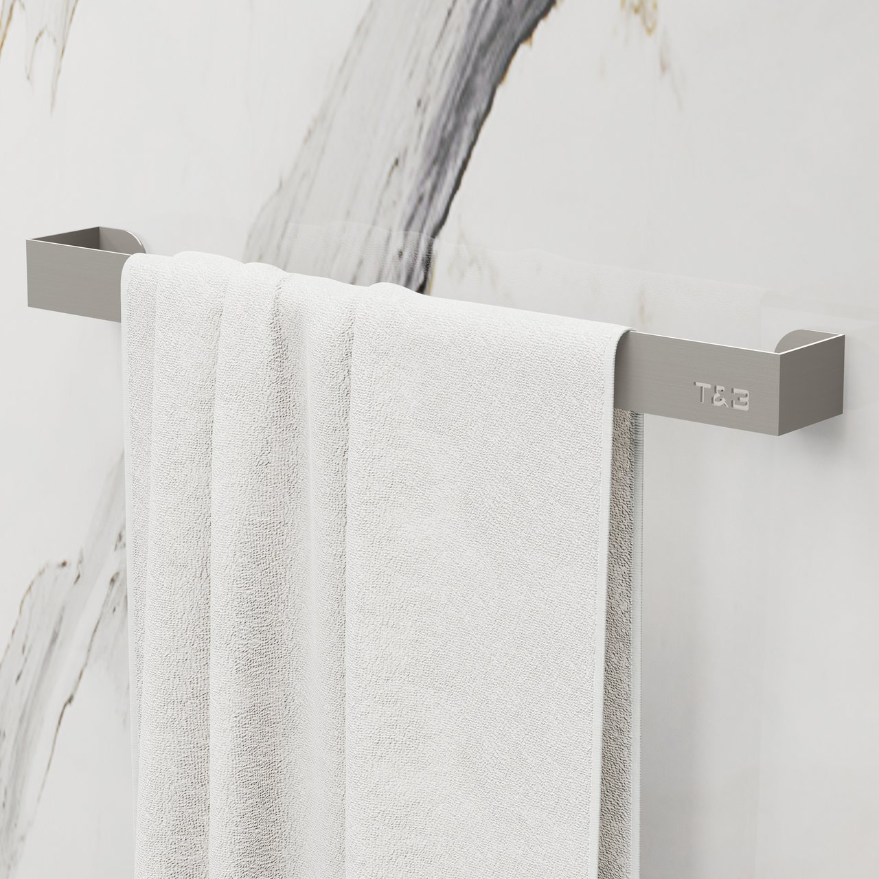 T&B HÅNDKLESTANG BØRSTET ALUMINIUM T&B HÅNDKLESTANG BØRSTET ALUMINIUM
