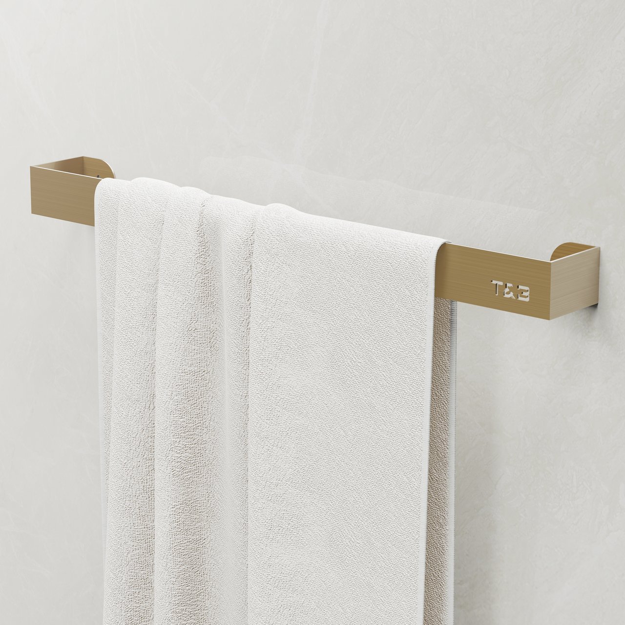 T&B HÅNDKLESTANG BØRSTET GULL