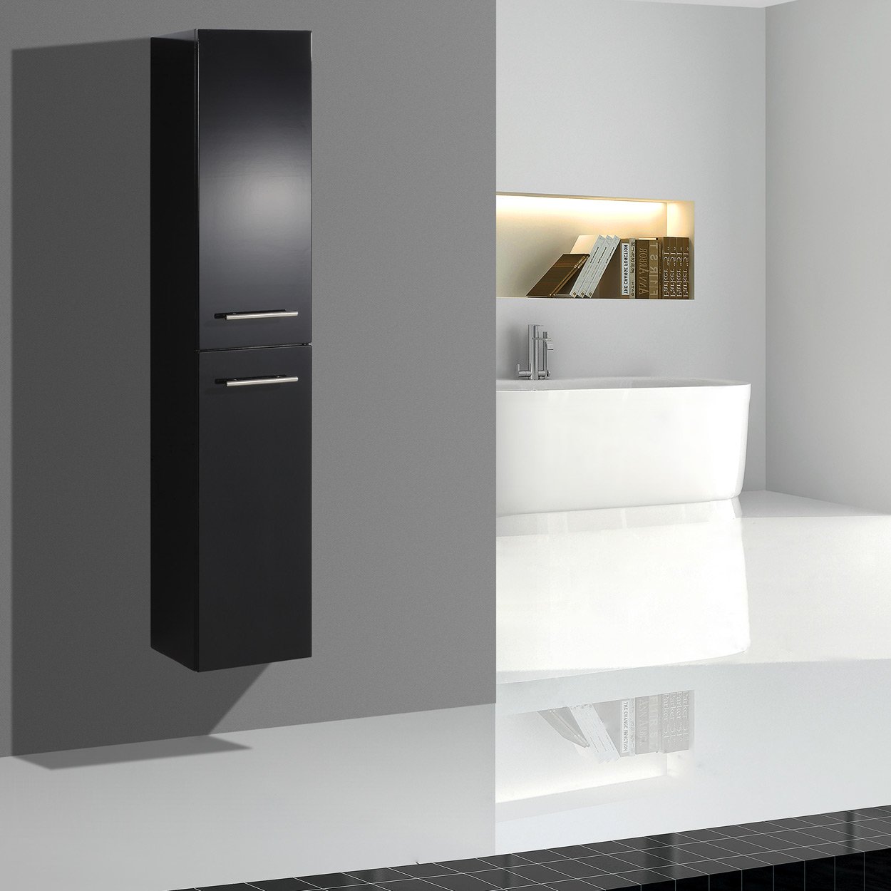 LIND ESSENCE HØYSKAP SORT LIND ESSENCE HØYSKAP SORT