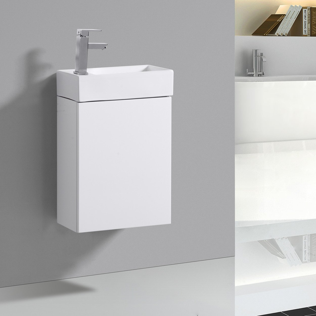 LIND SHARP 40 CM BADEROMSMØBEL HVIT LIND SHARP 40 CM BADEROMSMØBEL HVIT