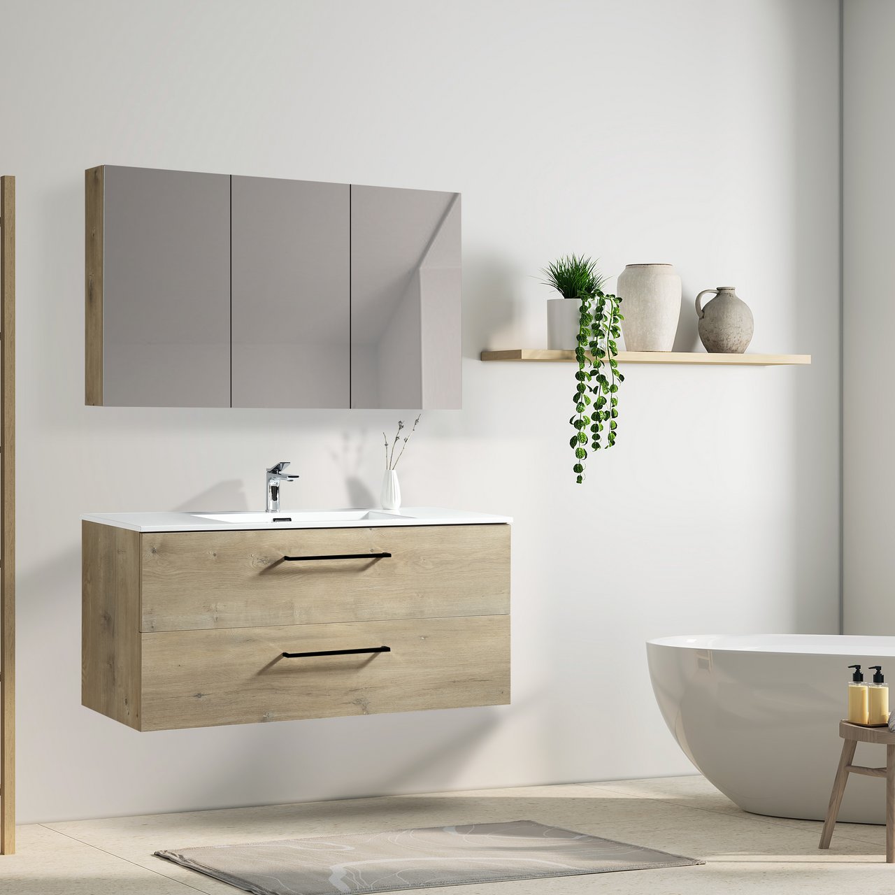 LIND CONTINENTAL 120 BADEROMSMØBEL M/SPEILSKAP LIND CONTINENTAL 120 BADEROMSMØBEL M/SPEILSKAP