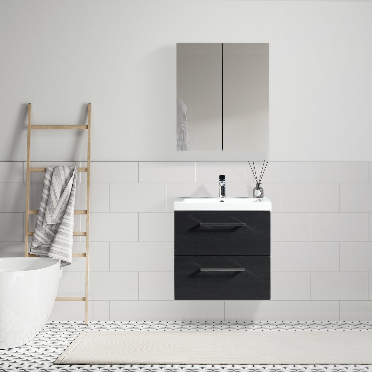 LIND LUXURY 60 SORT SPEILSKAP