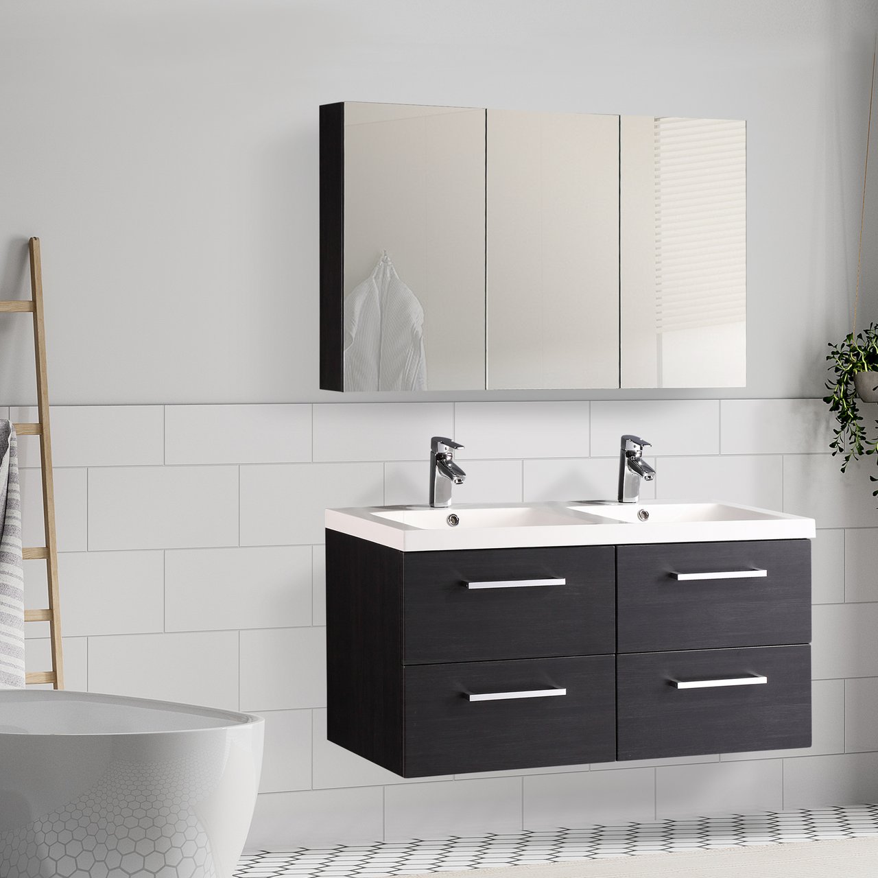 LIND LUXURY 120 SORT SPEILSKAP