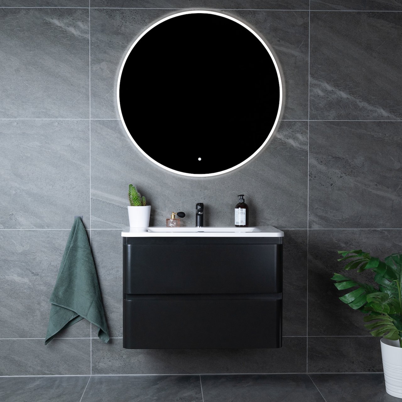 LIND MAGICAL 60 BADEROMSMØBEL SORT U/SPEIL