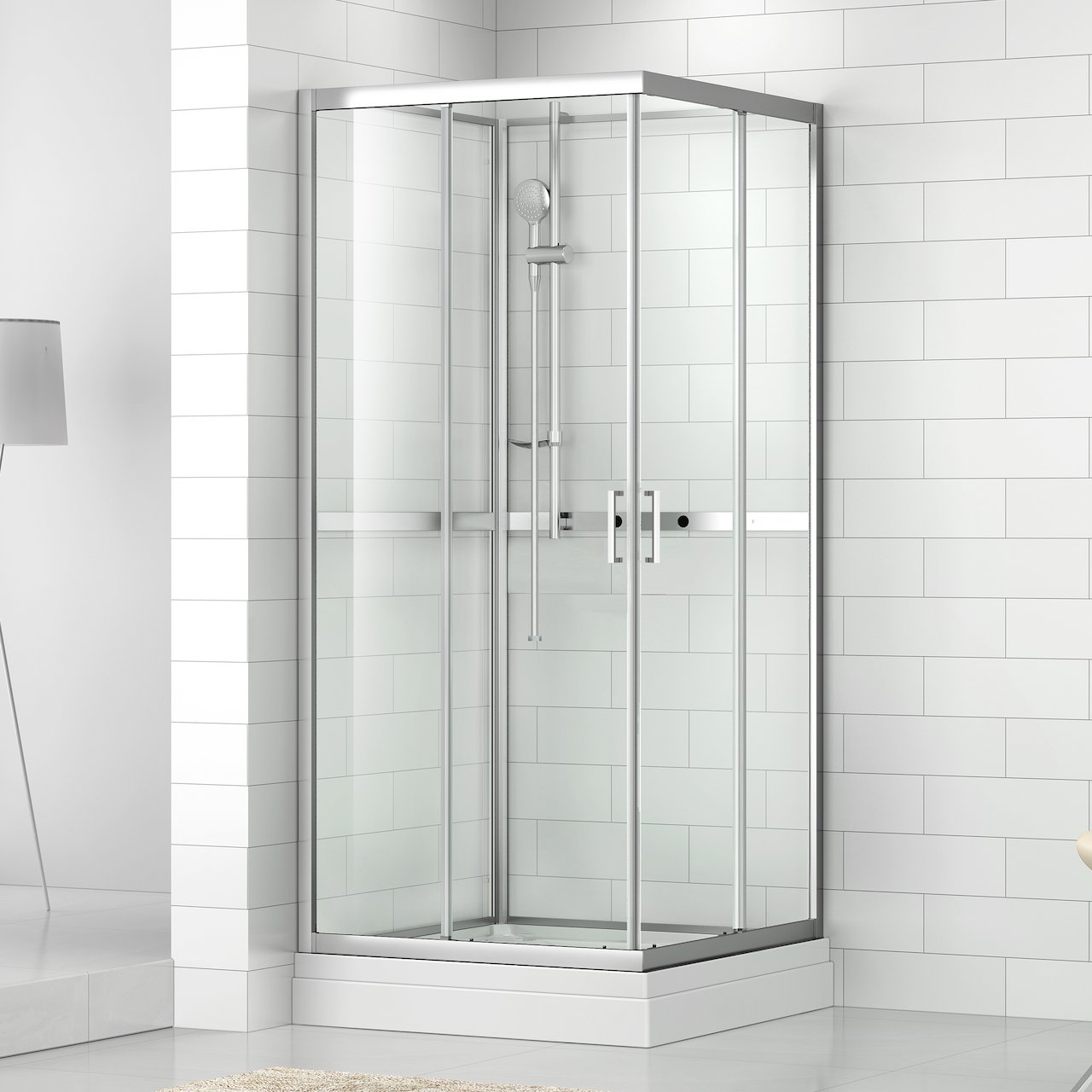 CELESTE SILVIA RETT DUSJKABINETT 70X90X205 CM M/SIKKERHETSOLIE KROM CELESTE SILVIA RETT DUSJKABINETT 70X90X205 CM M/SIKKERHETSOLIE KROM