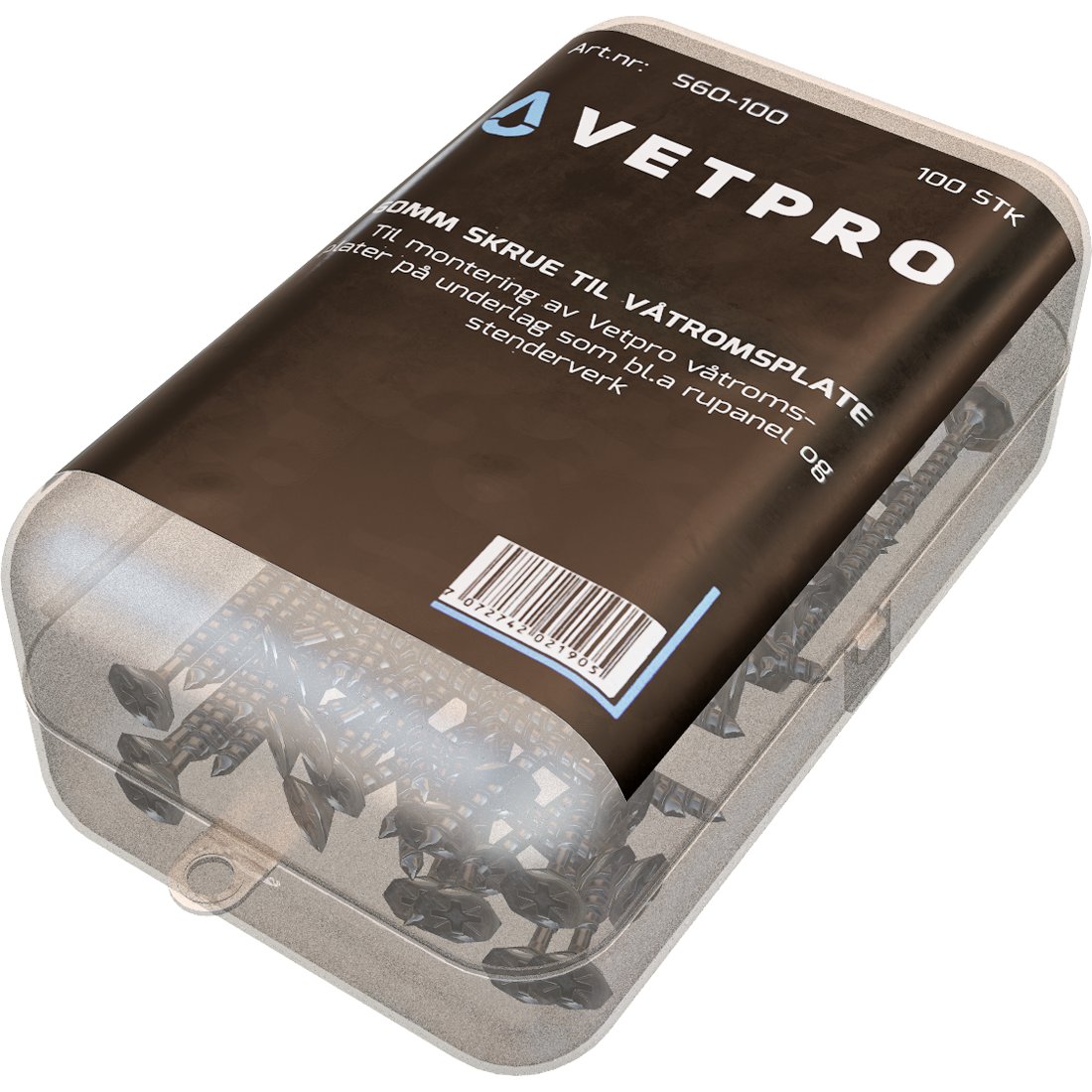 VETPRO 60MM SKRUE 100 STK VETPRO 60MM SKRUE 100 STK