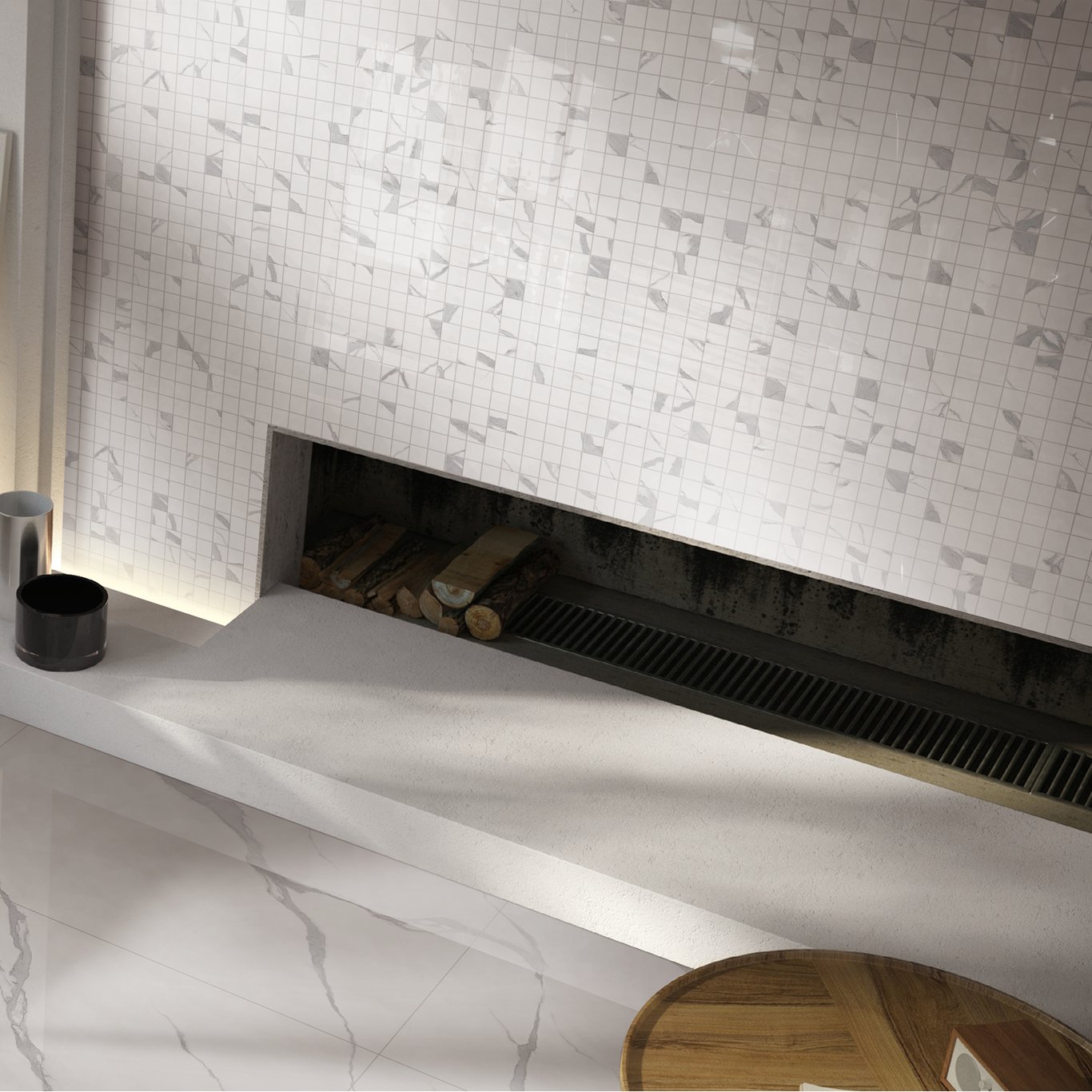 CALACATTA POLISHED MOSAIC 2,5X2,5