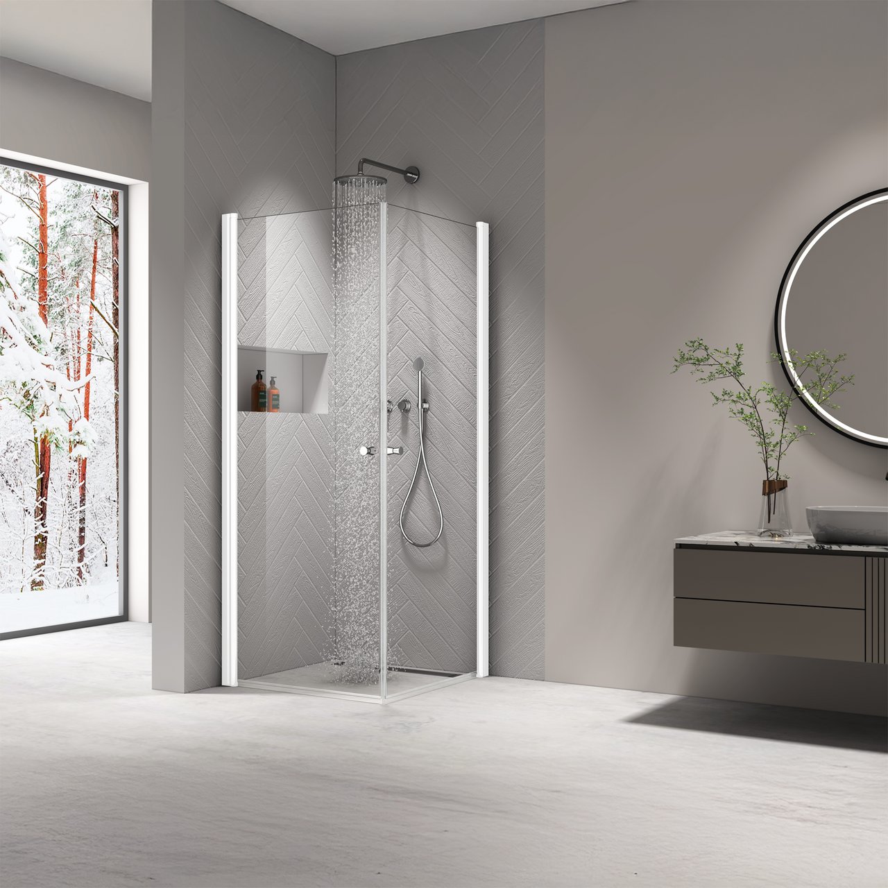 CELESTE RETT DUSJHJØRNE 70X90X190 CM M/ SIKKERHETSFOLIE, HVIT CELESTE RETT DUSJHJØRNE 70X90X190 CM M/ SIKKERHETSFOLIE, HVIT