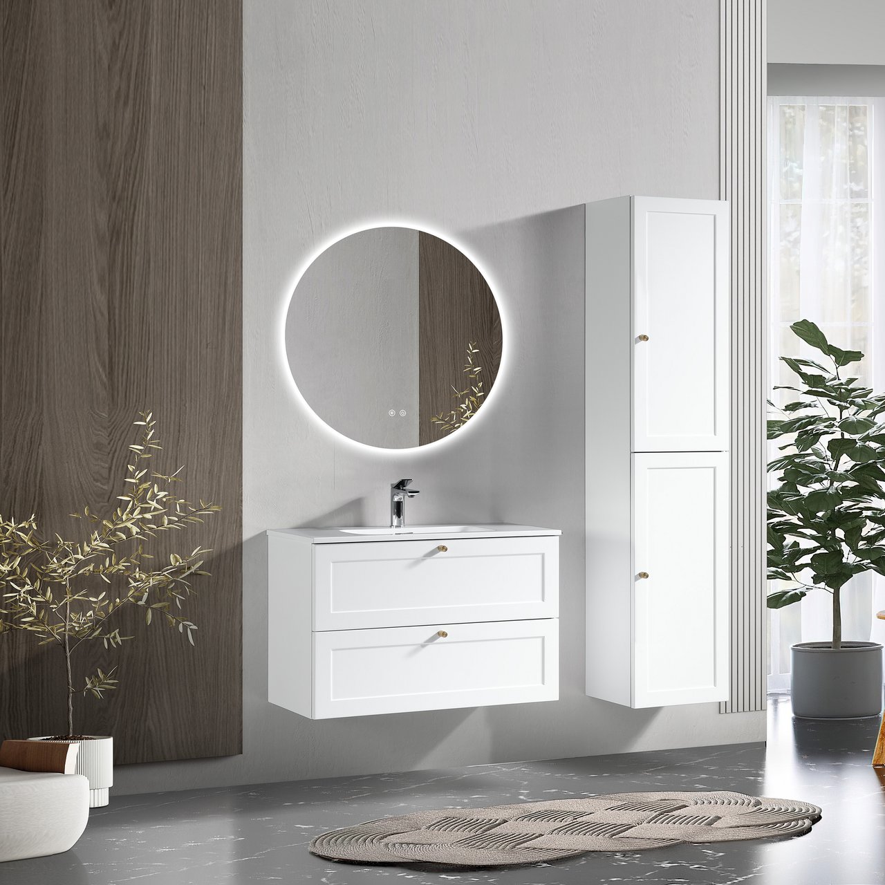 LIND COMFORT SERVANTSKAP 80 HVIT