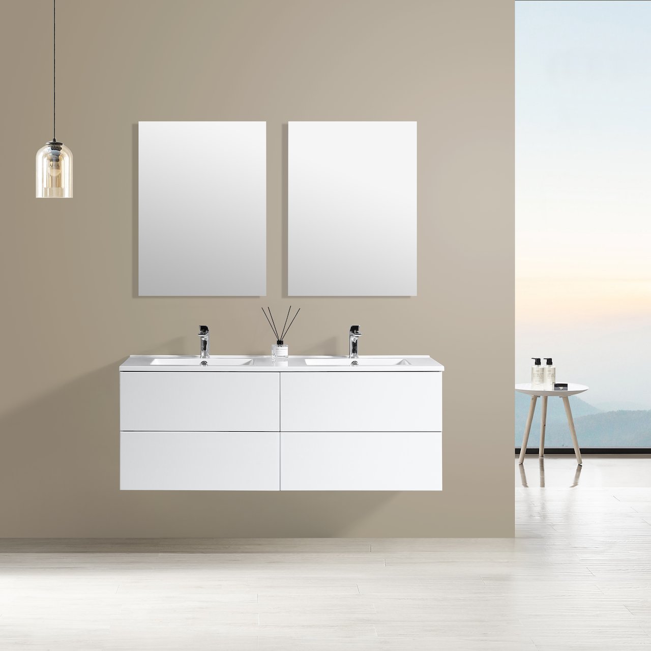 LIND DELIGHT 140 BADEROMSMØBEL HVIT U/ SPEIL LIND DELIGHT 140 BADEROMSMØBEL HVIT U/ SPEIL