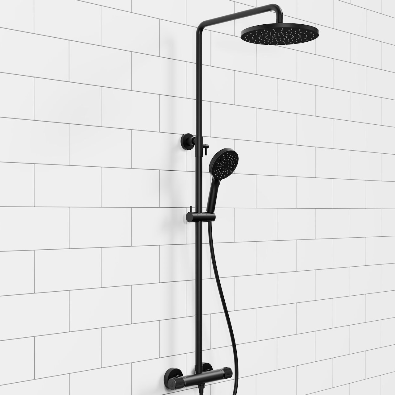 CELESTE STOKE 250 DUSJSETT MATT SORT M/DUSJTERMOSTAT CELESTE STOKE 250 DUSJSETT MATT SORT M/DUSJTERMOSTAT