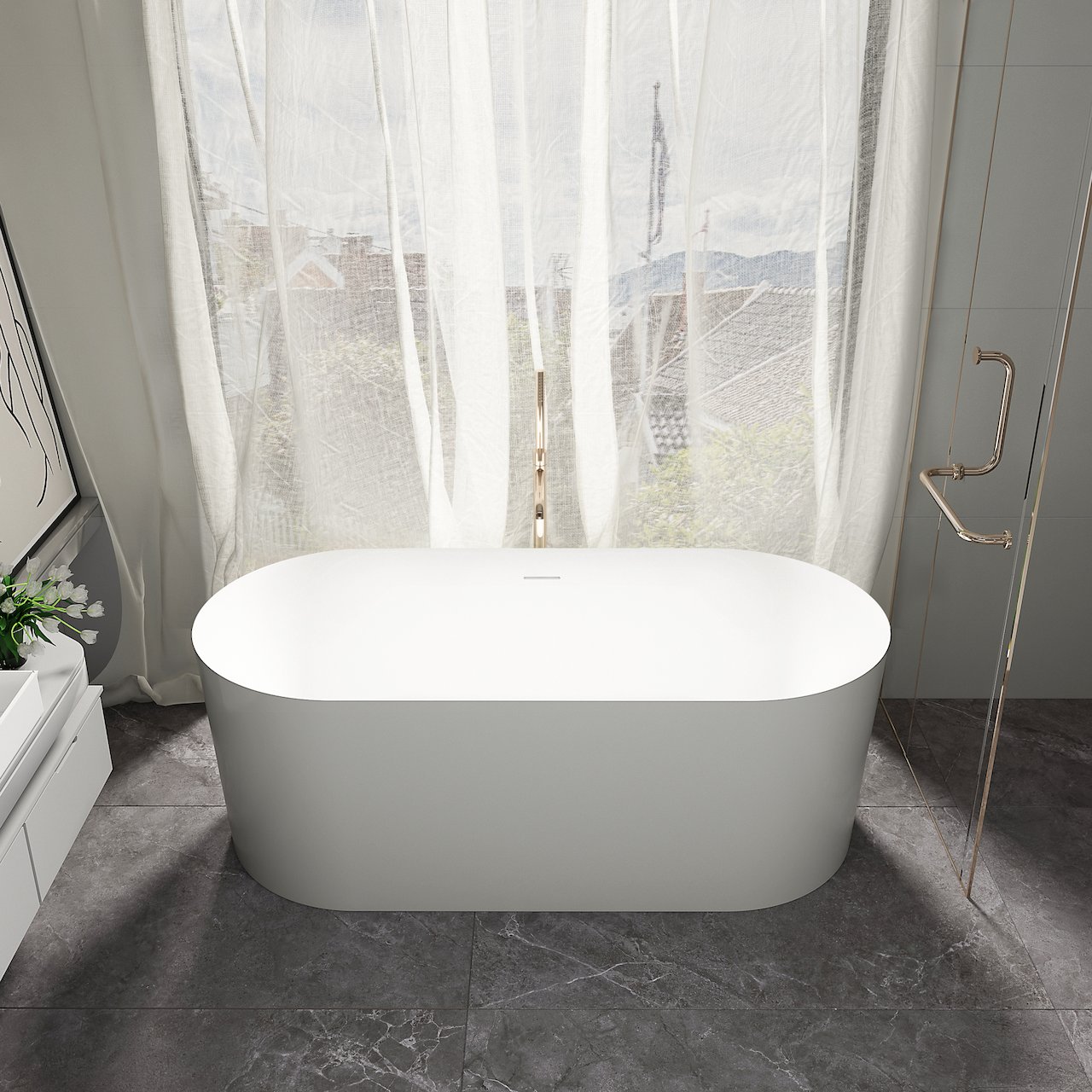 CELESTE MESSINA BADEKAR 166X77 LYS GRÅ CELESTE MESSINA BADEKAR 166X77 LYS GRÅ