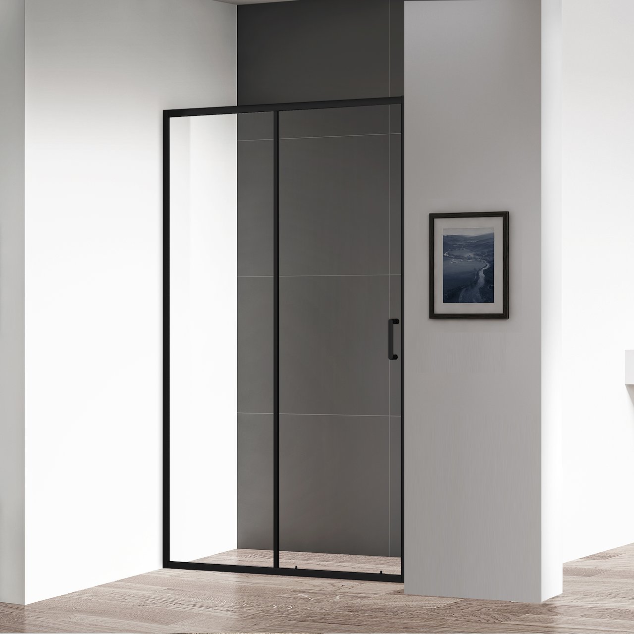 CELESTE FASTO SKYVEDØR 98-101 CM M/ SIKKERHETSFOLIE, SORT CELESTE FASTO SKYVEDØR 98-101 CM M/ SIKKERHETSFOLIE, SORT