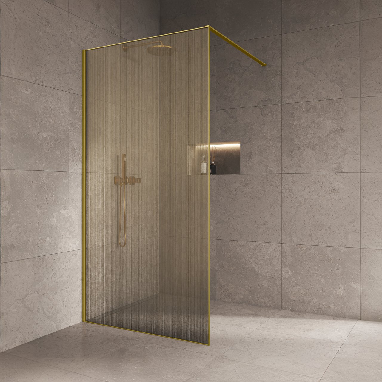 INNOVATION SILKE FAST DUSJVEGG MESSING 90X200 INNOVATION SILKE FAST DUSJVEGG MESSING 90X200