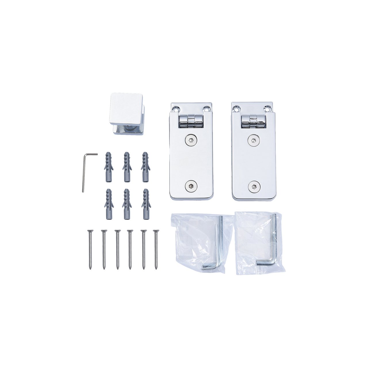 CELESTE VETRO BESLAGSETT DØR 2STK KROM CELESTE VETRO BESLAGSETT DØR 2STK KROM