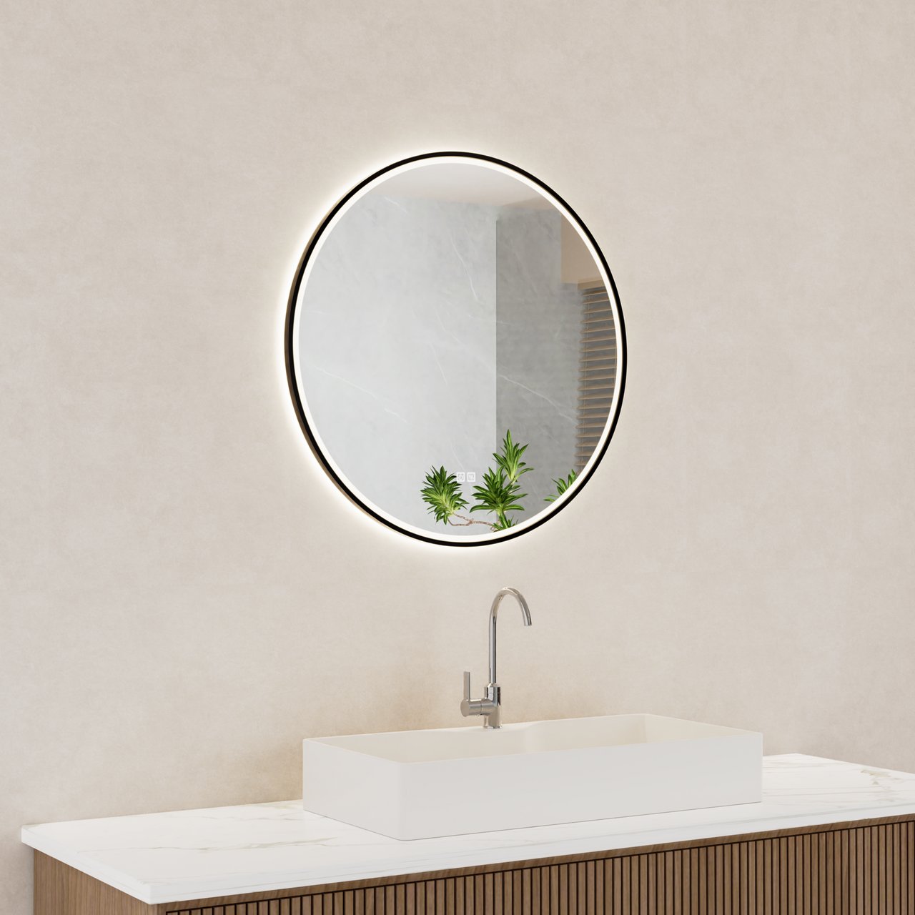 TREND MOON LYSSPEIL SORT Ø80 CM TREND MOON LYSSPEIL SORT Ø80 CM