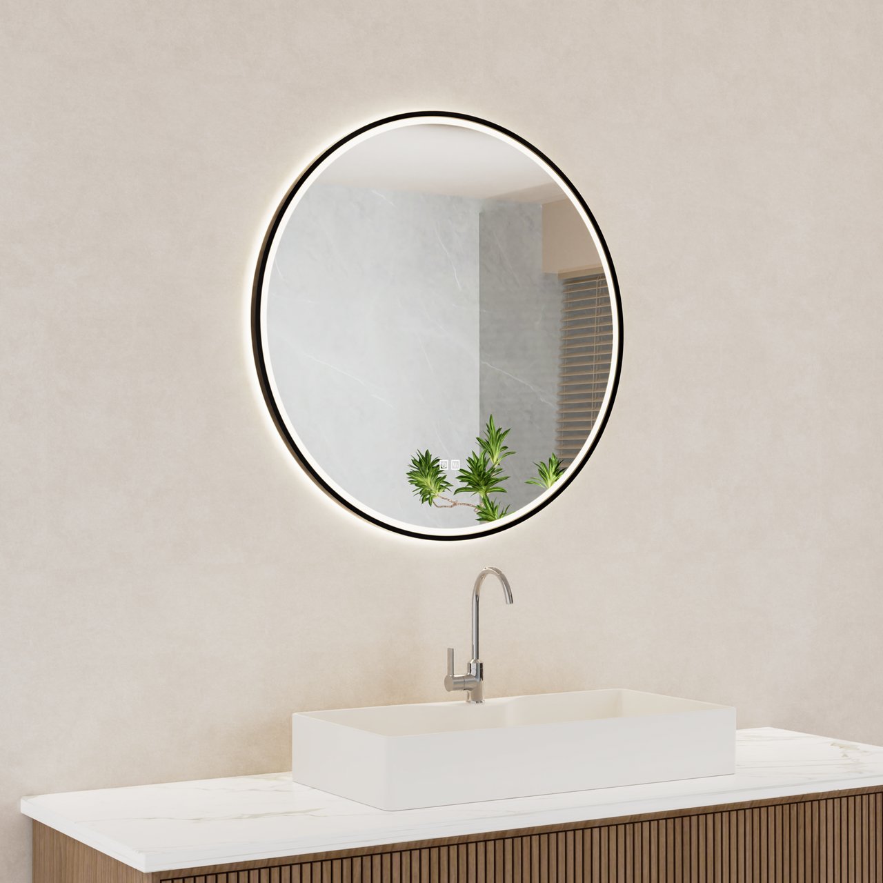 TREND MOON LYSSPEIL SORT Ø90 CM TREND MOON LYSSPEIL SORT Ø90 CM