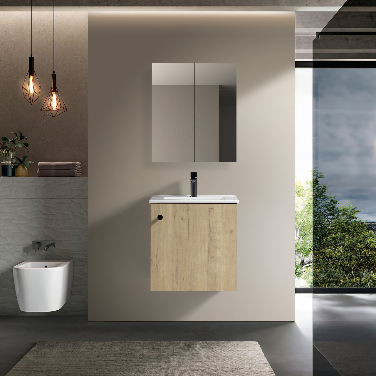 LIND SQUARE 50 BADEROMSMØBEL EIK LIND SQUARE 50 BADEROMSMØBEL EIK