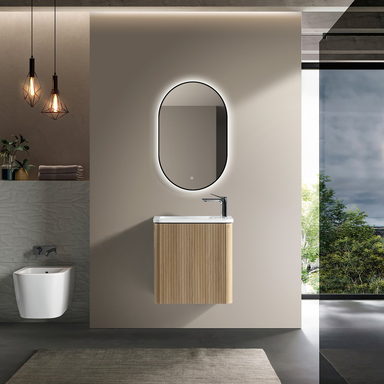 LIND TIMBER SMALL 50 BADEROMSMØBEL VENSTRE LIND TIMBER SMALL 50 BADEROMSMØBEL VENSTRE