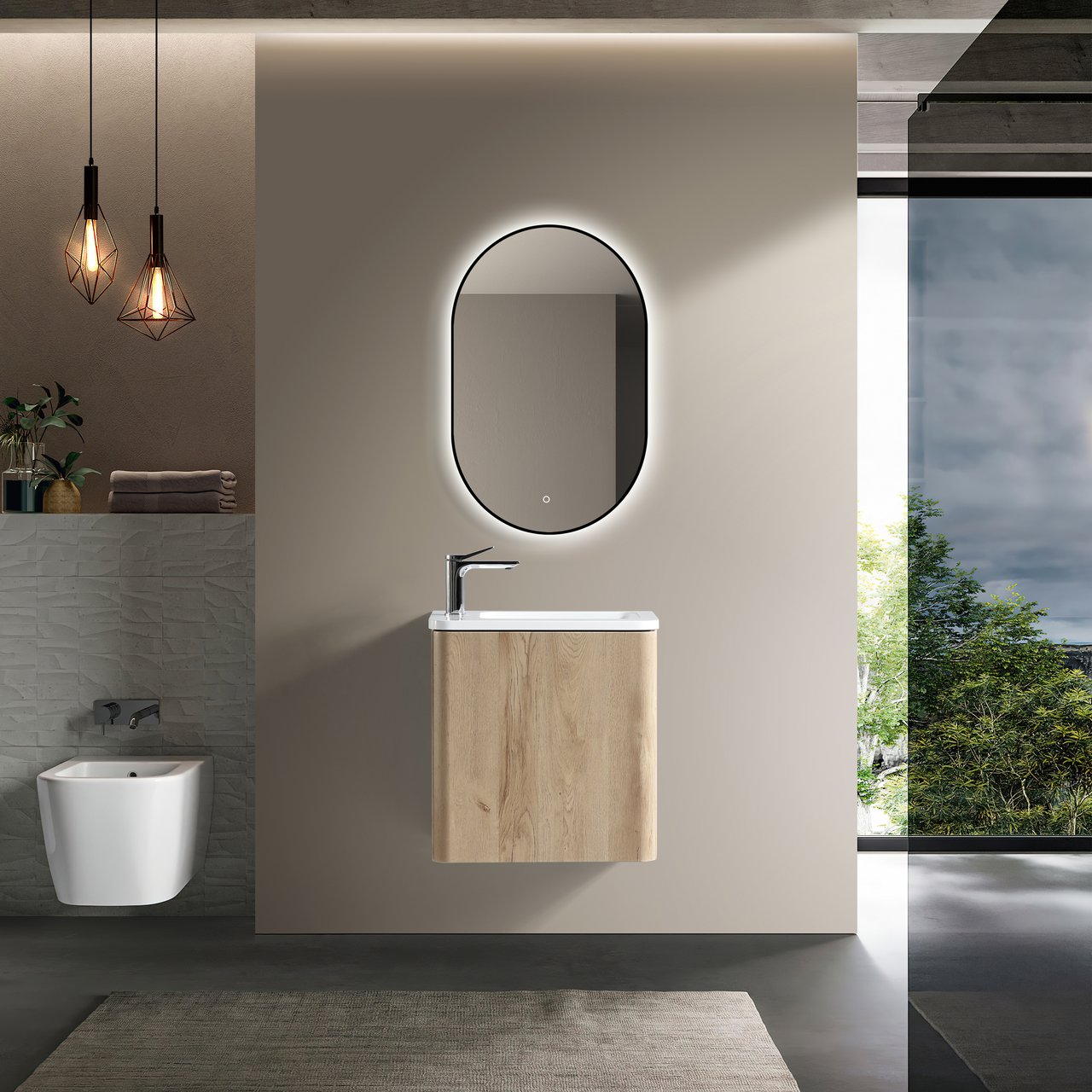 LIND FACTOR SMALL 50 BADEROMSMØBEL HØYRE LIND FACTOR SMALL 50 BADEROMSMØBEL HØYRE