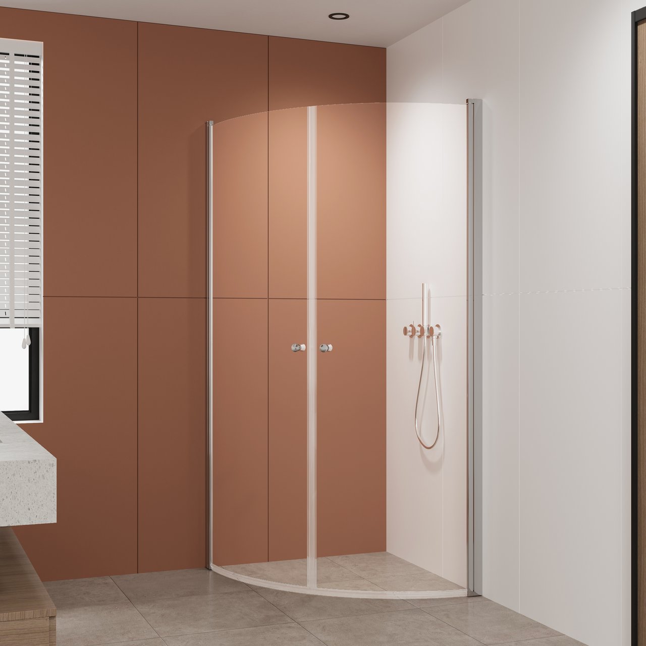 CELESTE LUCCA BUET DUSJHJØRNE 85X85X197,4 CM M/ SIKKERHETSFOLIE KROM CELESTE LUCCA BUET DUSJHJØRNE 85X85X197,4 CM M/ SIKKERHETSFOLIE KROM