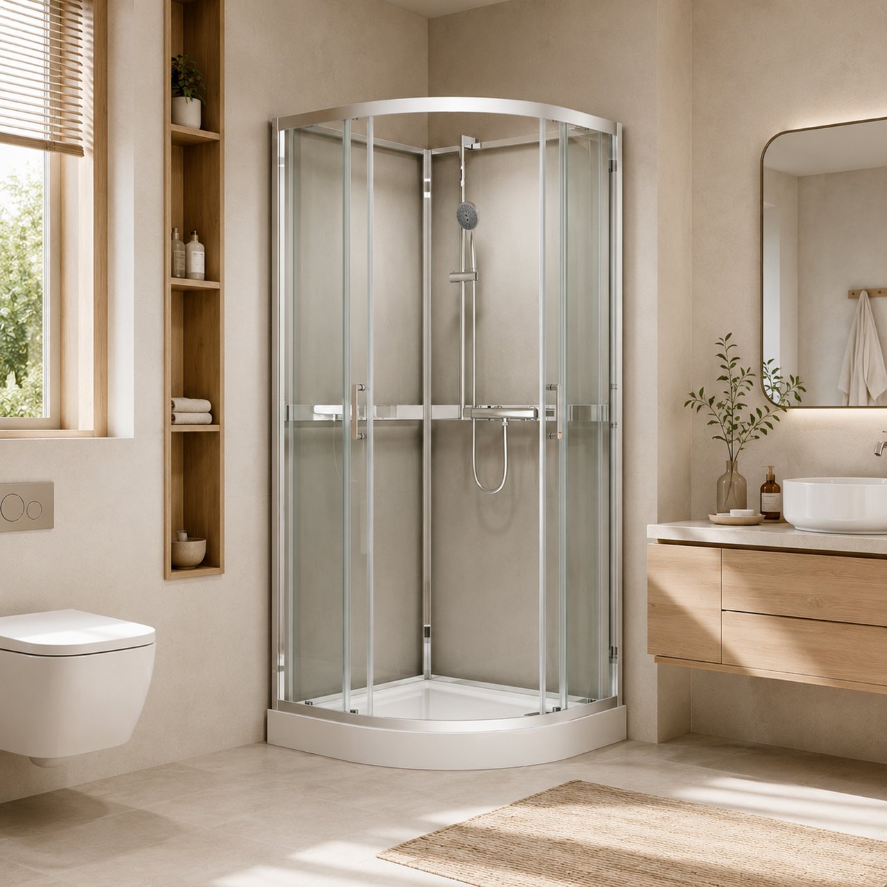 CELESTE TRENTO BUET DUSJKABINETT 90X90X208 CM M/SIKKERHETSFOLIE KROM CELESTE TRENTO BUET DUSJKABINETT 90X90X208 CM M/SIKKERHETSFOLIE KROM