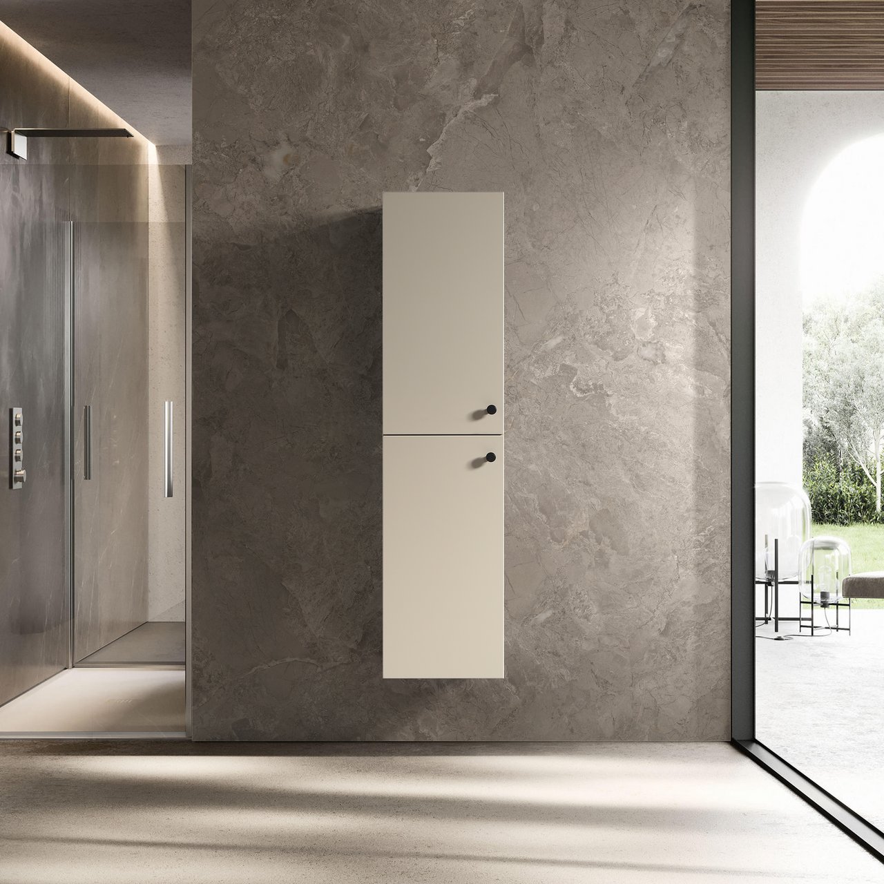 LIND CREMA HØYSKAP VENSTRE 40 BEIGE LIND CREMA HØYSKAP VENSTRE 40 BEIGE