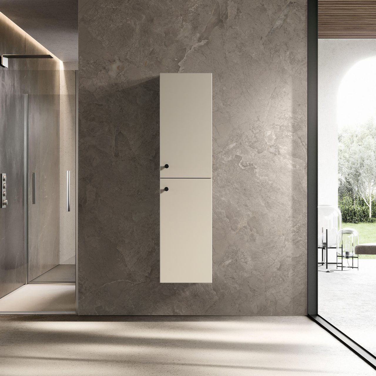 LIND CREMA HØYSKAP HØYRE 40 BEIGE LIND CREMA HØYSKAP HØYRE 40 BEIGE