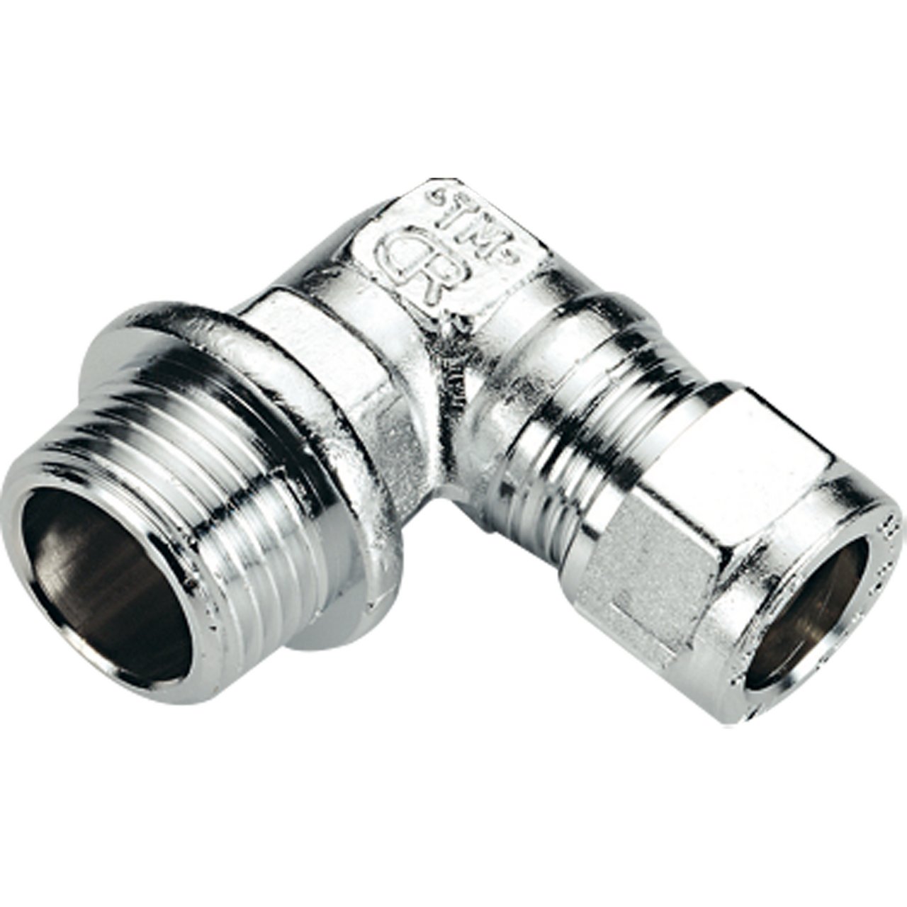 FONTA VINKEL M/NIPPEL 15MM X 3/4" FORKROMMET CU