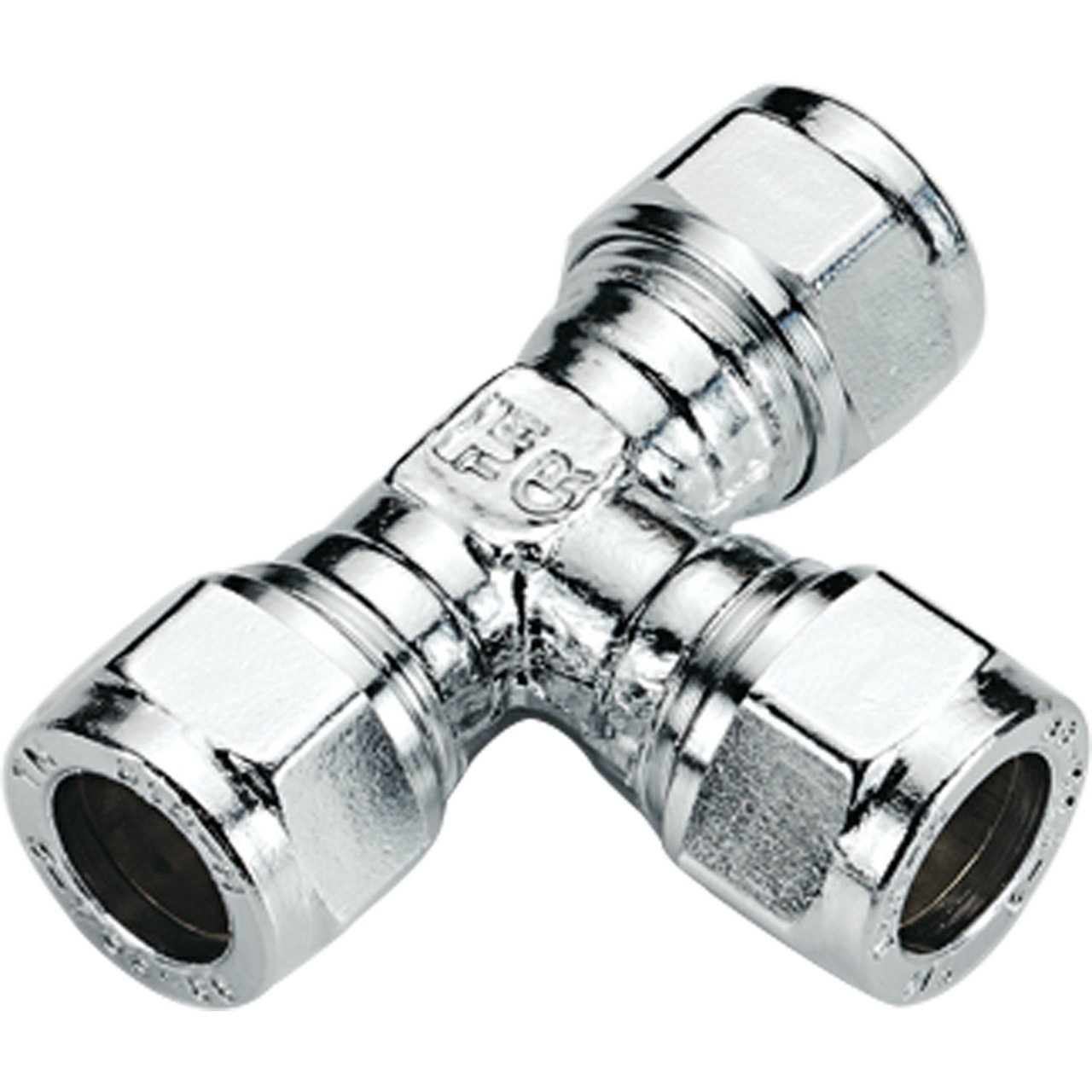 FONTA T-RØR 12MM FORKROMMET CU