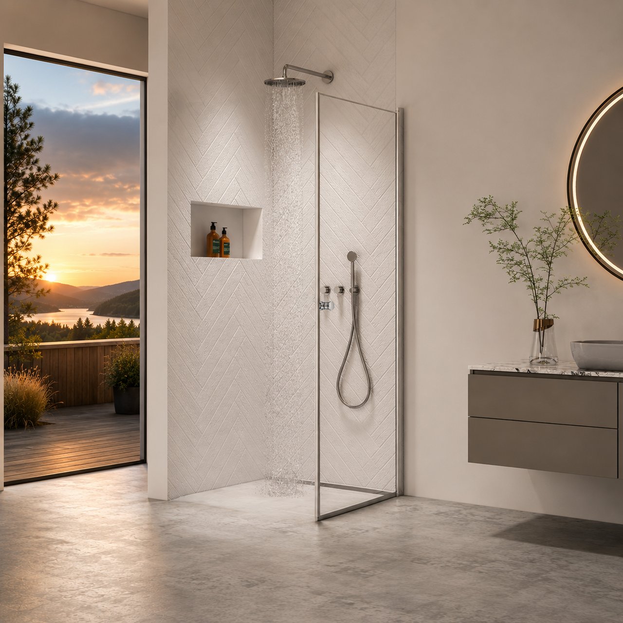 INNOVATION LUSSO DUSJDØR 90X195 CM KROM 8MM INNOVATION LUSSO DUSJDØR 90X195 CM KROM 8MM