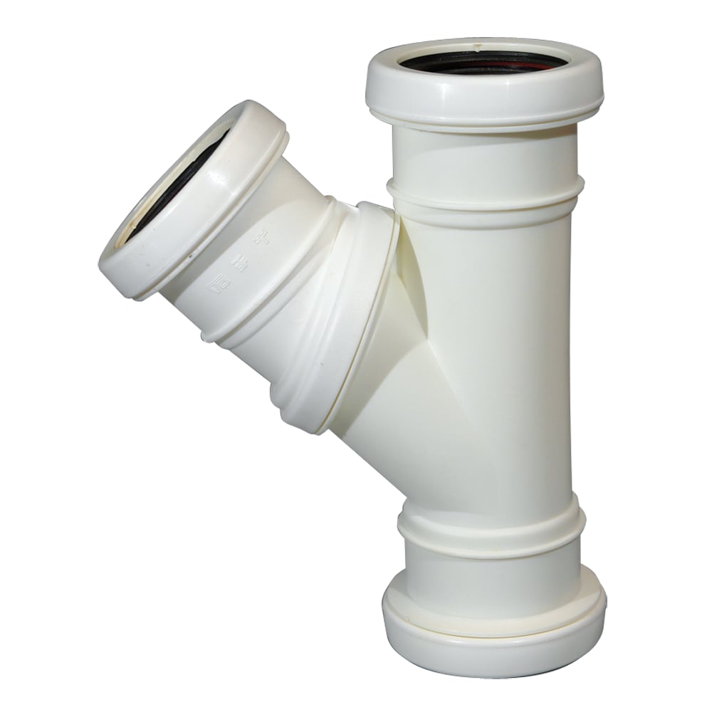 JOTIFLEX 50MM GRENRØR 45-90° ALLMUFFE HVIT