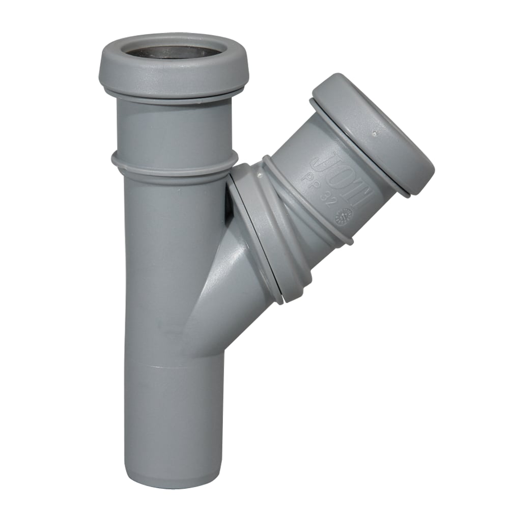 JOTIFLEX 40MM GRENRØR 45-90° 2 MUFFER GRÅ