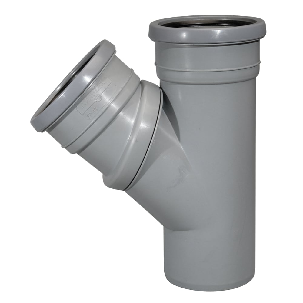 JOTIFLEX 110MM GRENRØR 45-90° 2 MUFFER GRÅ JOTIFLEX 110MM GRENRØR 45-90° 2 MUFFER GRÅ