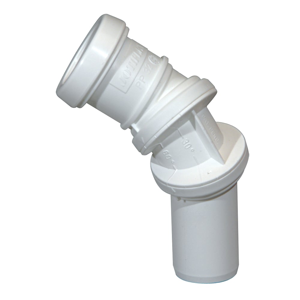 JOTIFLEX 32MM BEND 0-90° ENKELMUFFE HVIT