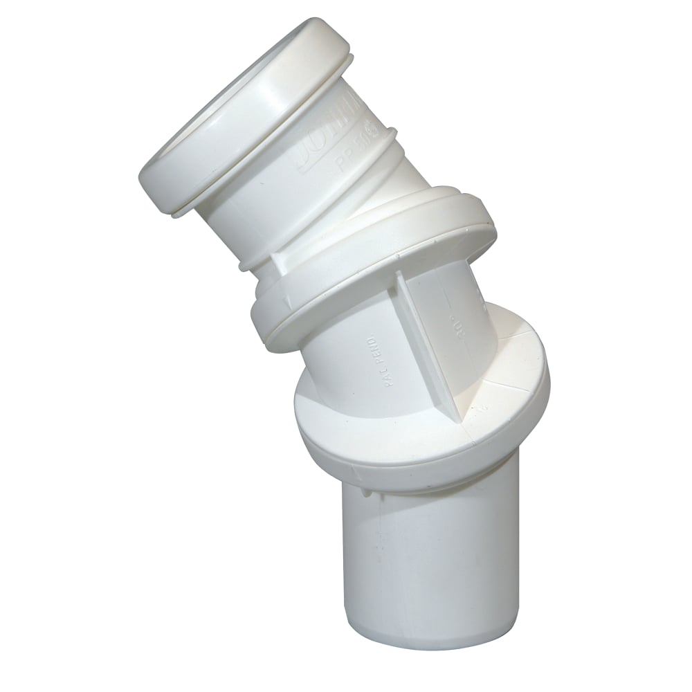 JOTIFLEX 50MM BEND 0-90° ENKELMUFFE HVIT