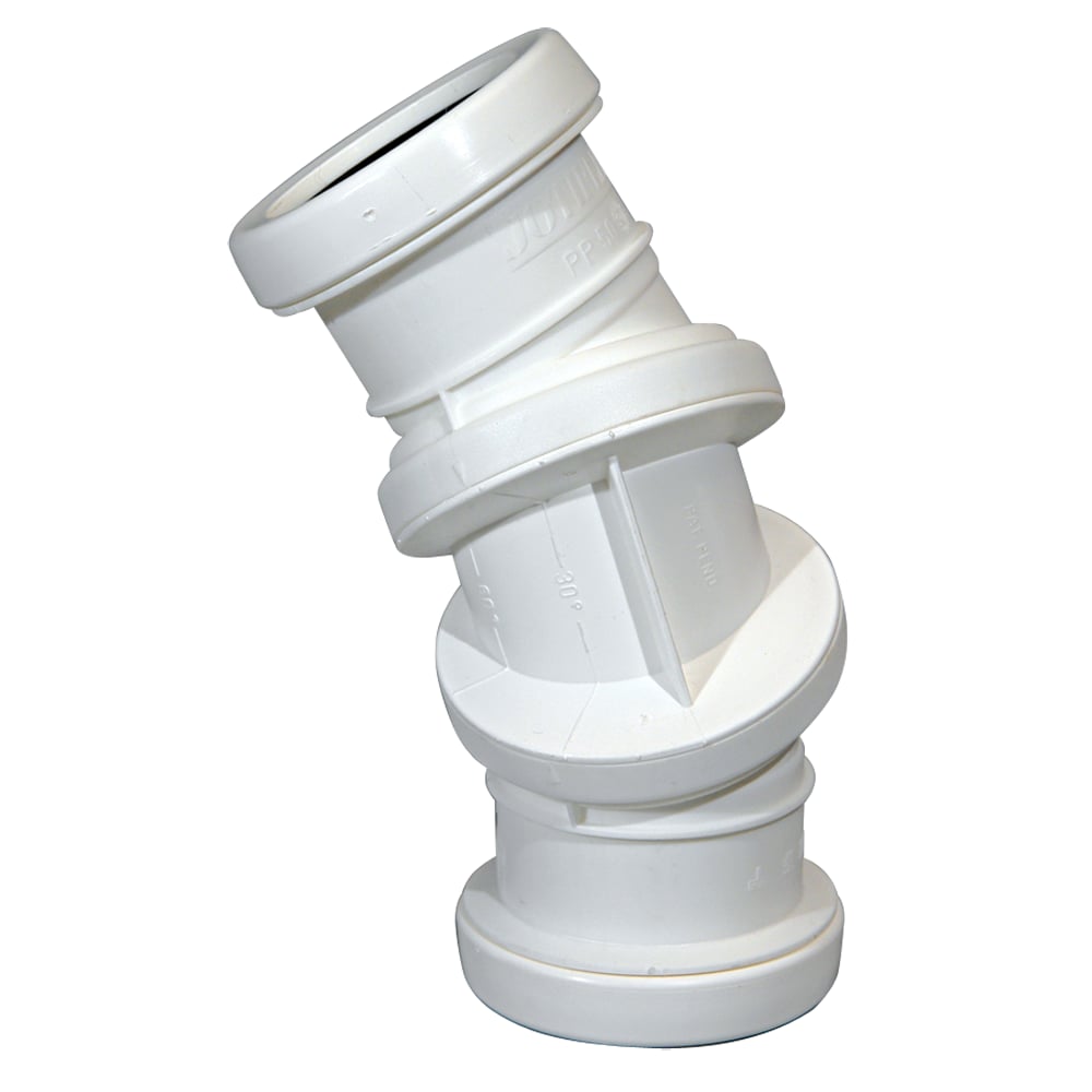 JOTIFLEX 50MM BEND 0-90° DOBBELMUFFE HVIT JOTIFLEX 50MM BEND 0-90° DOBBELMUFFE HVIT