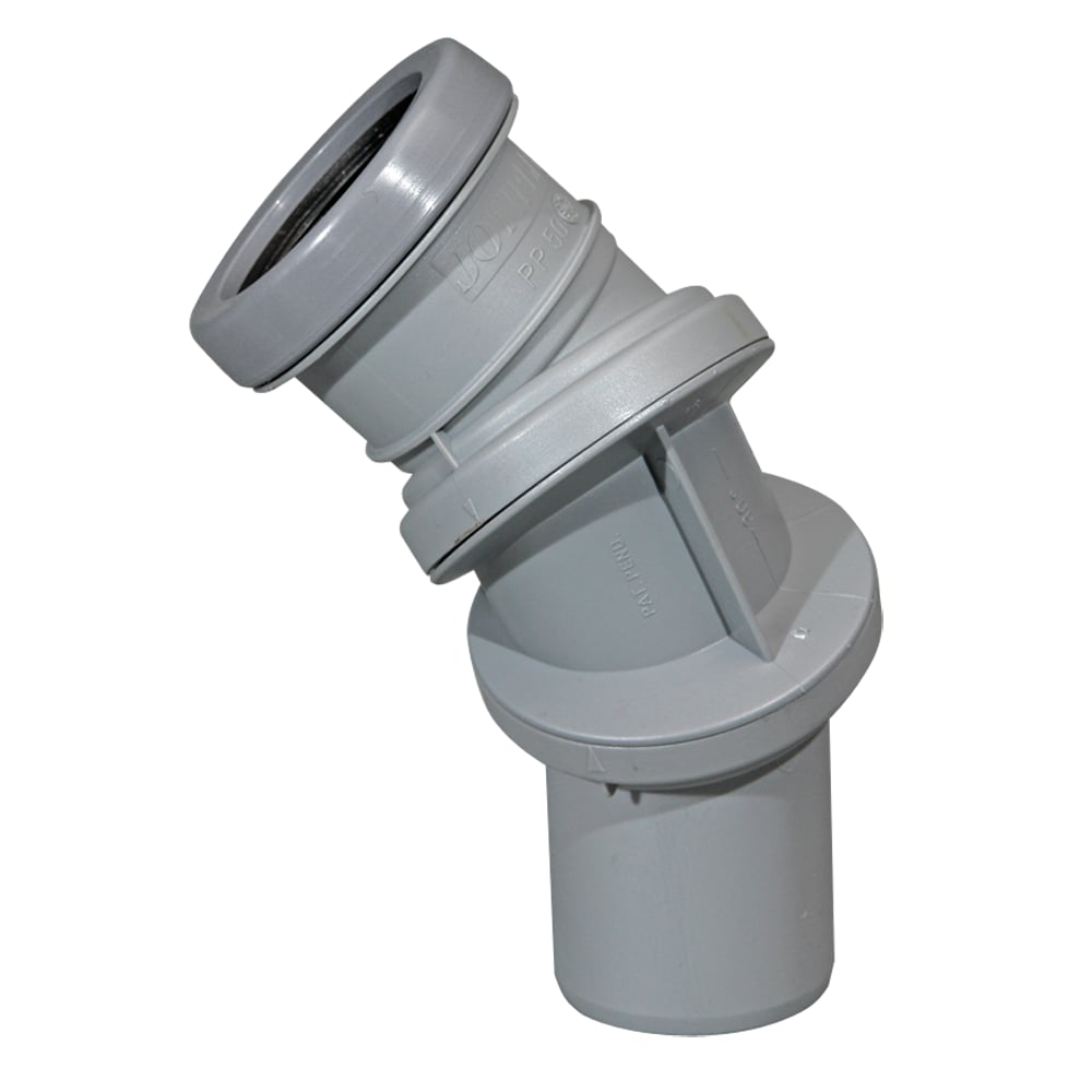 JOTIFLEX 50MM BEND 0-90° ENKELMUFFE GRÅ